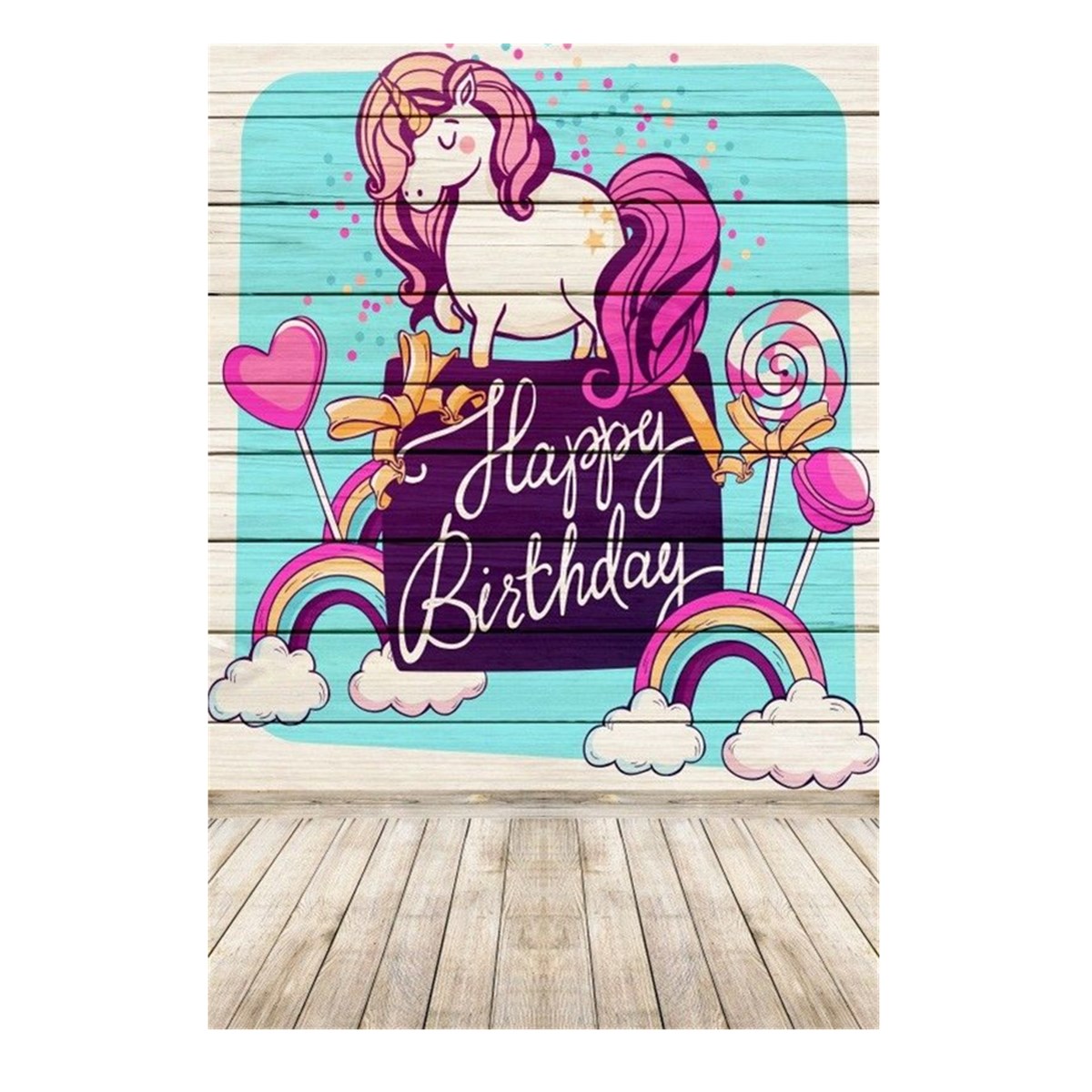 5x7ft-Happy-Birthday-Lollipop-Unicorn-Photography-Backdrop-Studio-Prop-Background-1291331-2