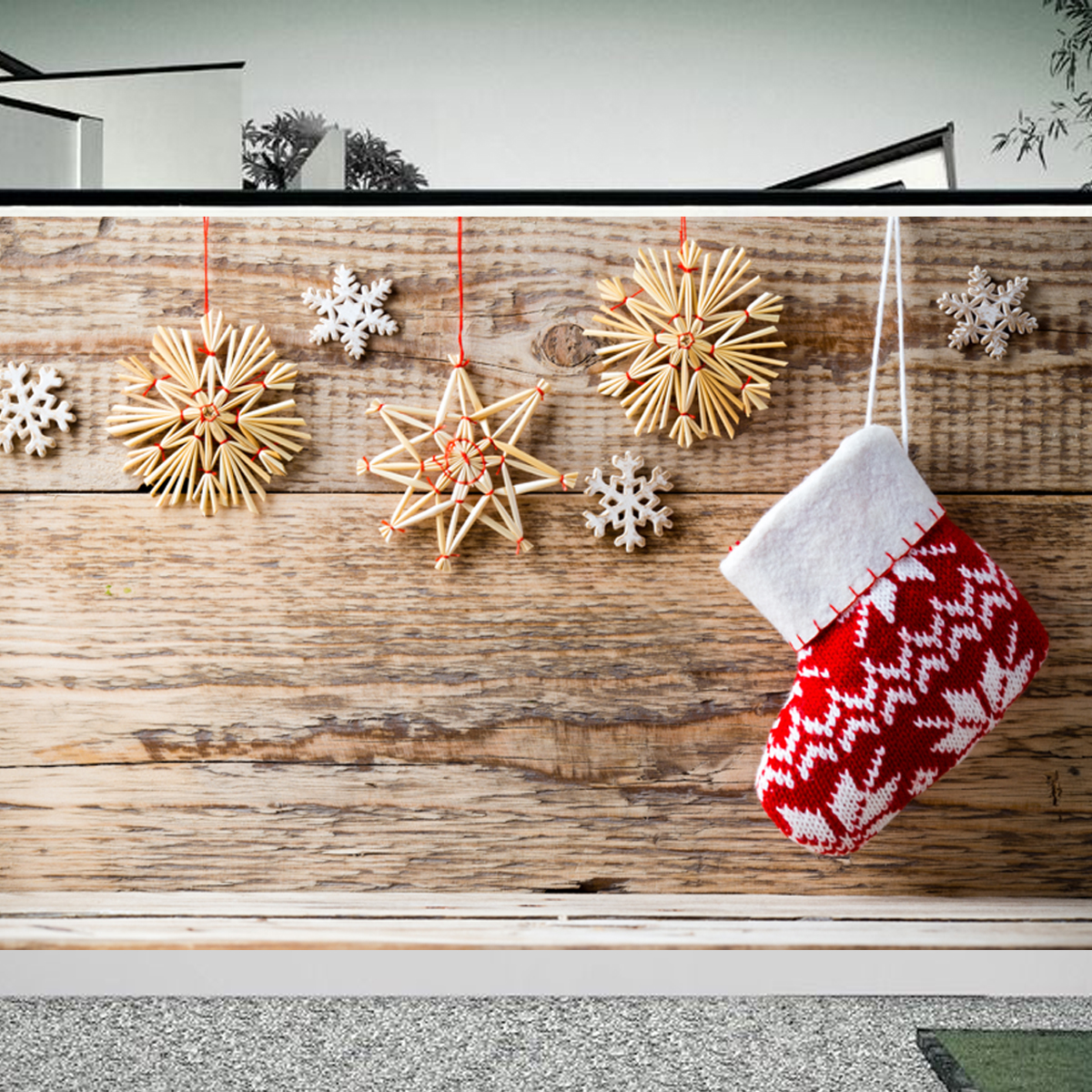 5x7ft-Vinyl-Christmas-Stocking-Snowflake-Decor-Background-Photography-Studio-Backdrop-Prop-1217128-3
