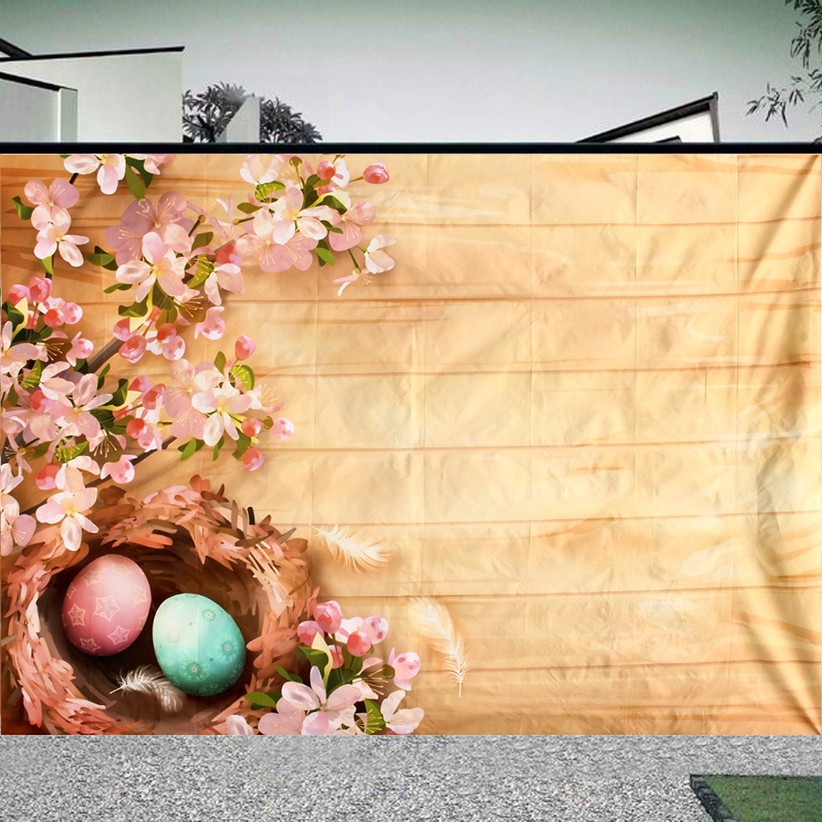 7x5FT-Blooms-Flower-Easter-Eggs-Photography-Backdrop-Studio-Prop-Background-1392188-3
