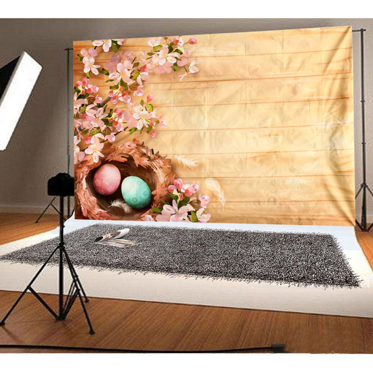 7x5FT-Blooms-Flower-Easter-Eggs-Photography-Backdrop-Studio-Prop-Background-1392188-4