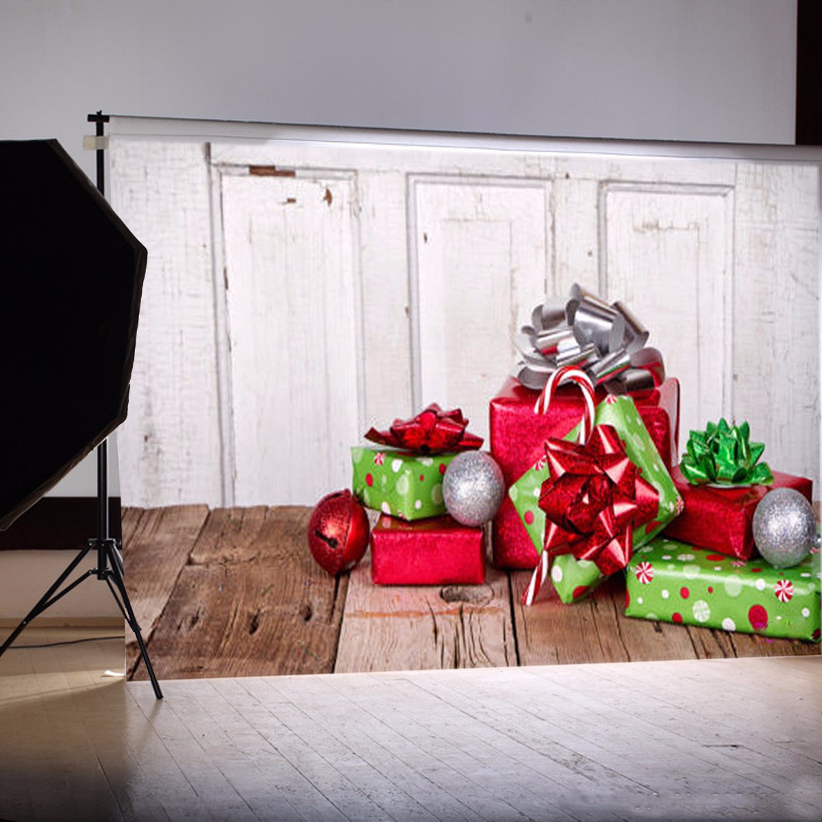 7x5FT-Photography-Background-Vinyl-Christmas-Gift-Wood-Studio-Backdrop-21x15m-1237949-4