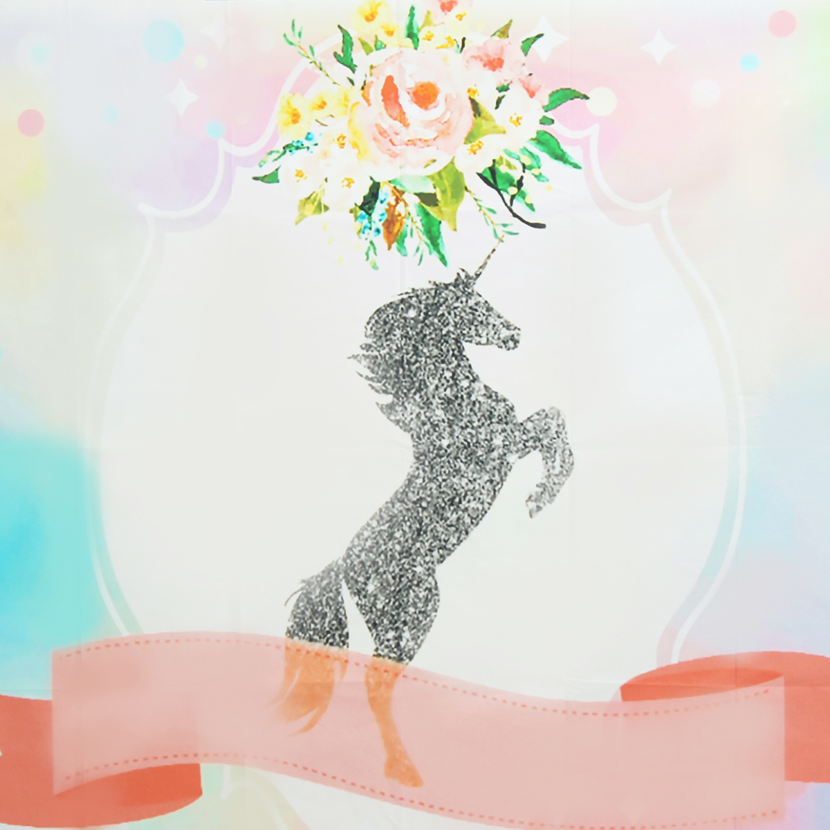 7x5ft-Silver-Unicorn-Pink-Flowers-Shower-Photography-Backdrop-Studio-Prop-Background-1291333-2