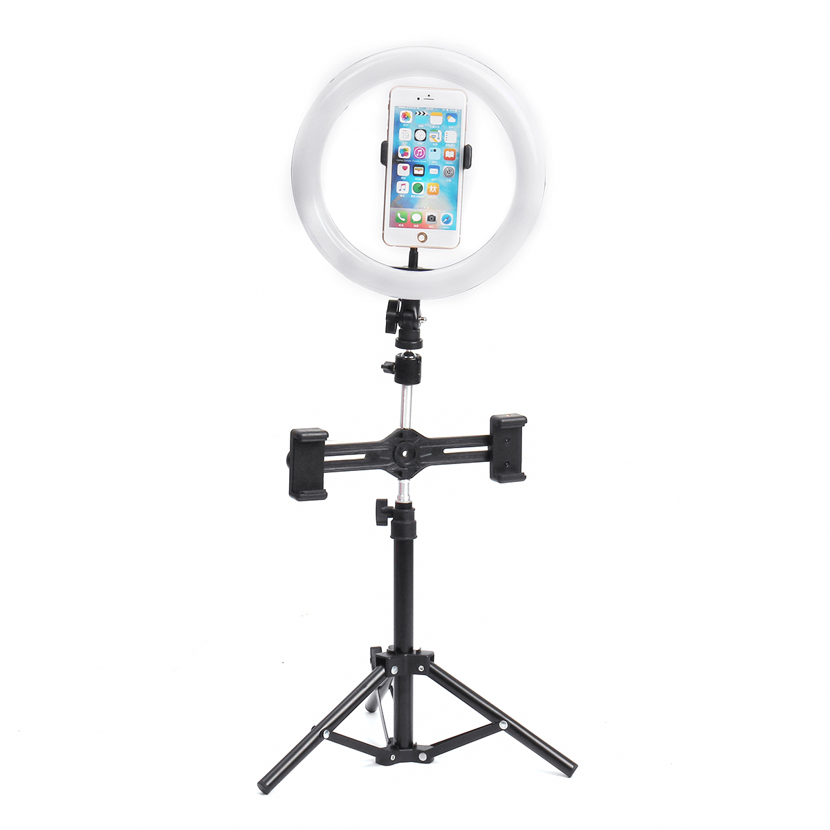 8-Inch-Video-Photography-Live-Streaming-Ring-Light-with-50cm-Light-Stand-3-Phone-Clip-1581006-1