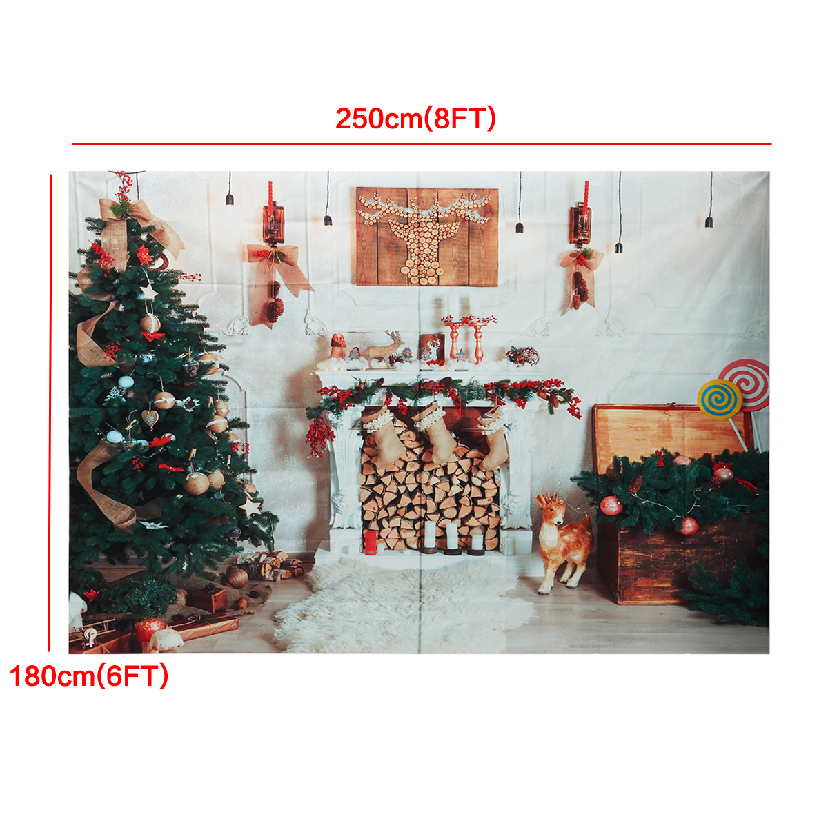 8x6FT-Christmas-Tree-Fireplace-White-Blanket-Photography-Backdrop-Studio-Prop-Background-1404465-4