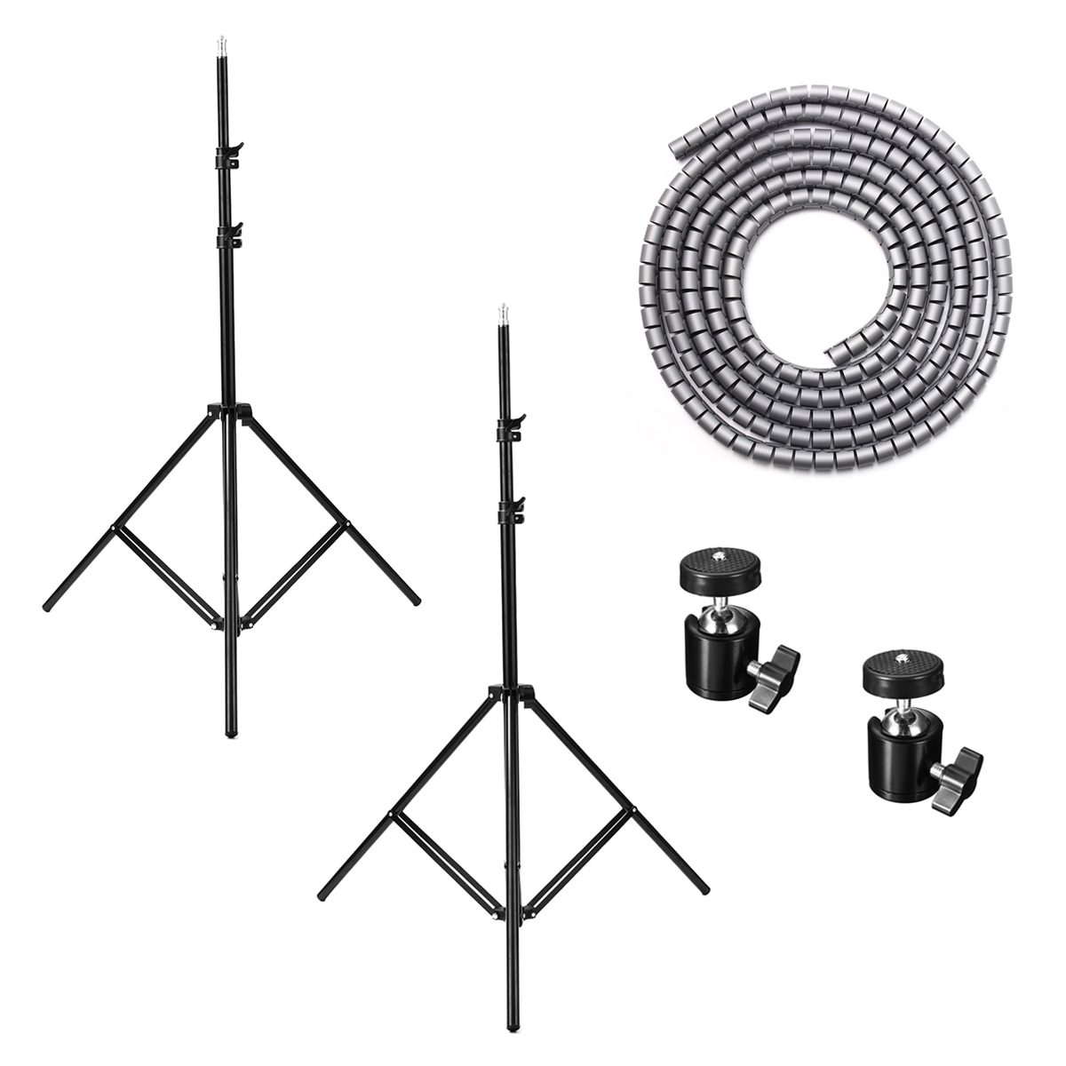 A-Pair-2M-7ft-Adjustable-Video-Ring-Light-Umbrella-Lighting-Tripod-Stand-Holder-with-5M-Strap-1564873-1