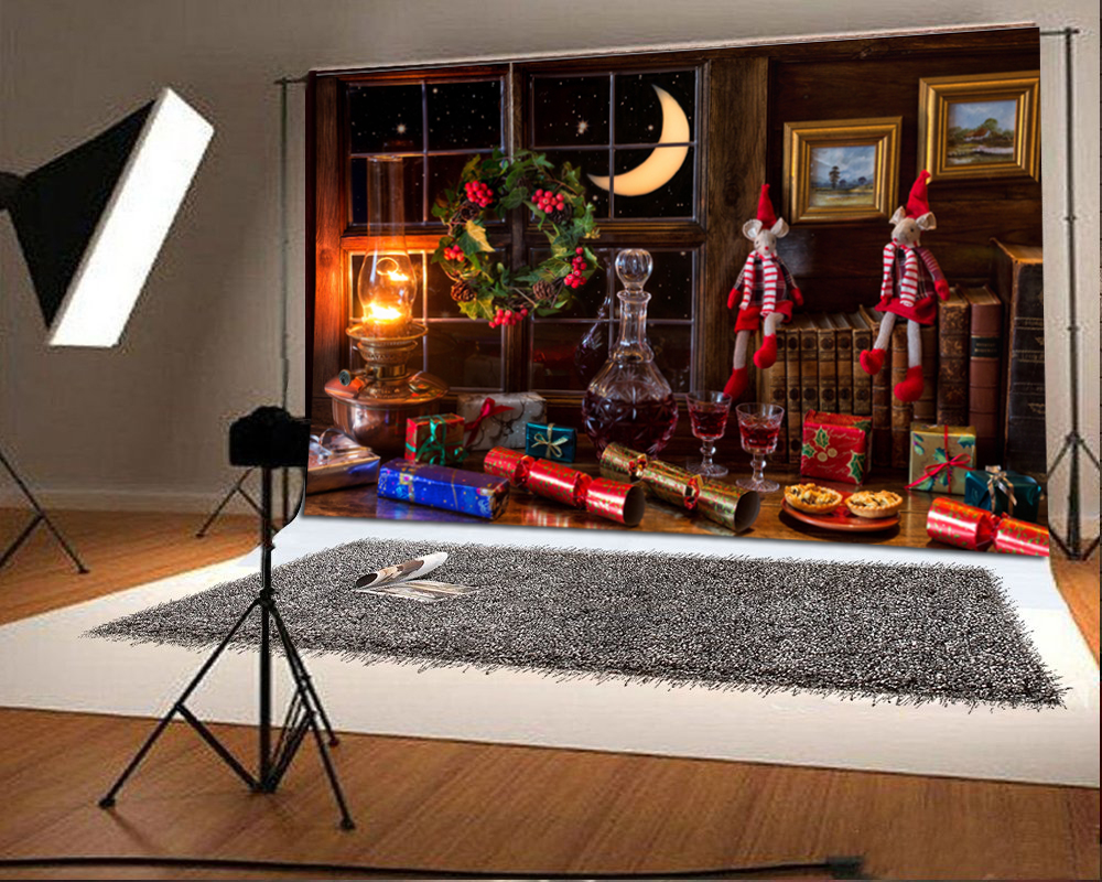 Backdrop-Photography-Props-Christmas-Fireplace-Gift-Retro-Style-Vinyl-Photo-Background-1934258-2