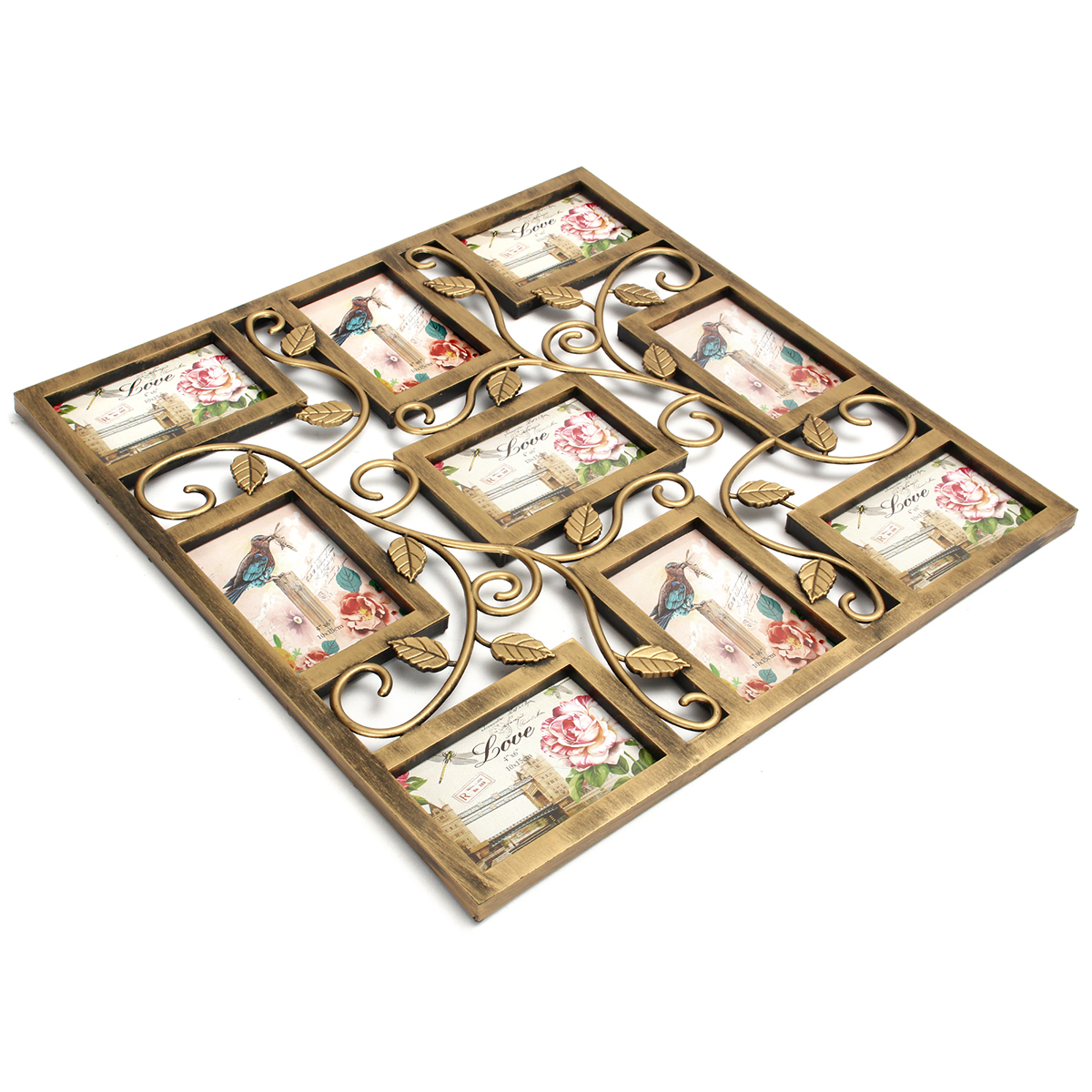Bronze-Floral-Wall-Hanging-Collage-Photo-Frames-Picture-Display-Decor-Gift-6X4inch-1237802-3