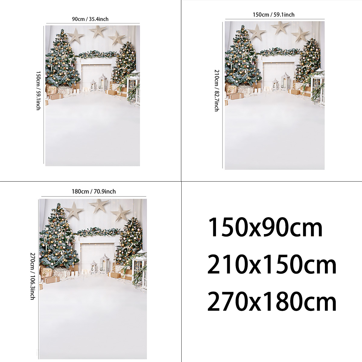 Christmas-Photography-Backdrops-White-Fireplace-Wood-Floor-Background-Cloth-Photo-Studio-Background--1763597-5