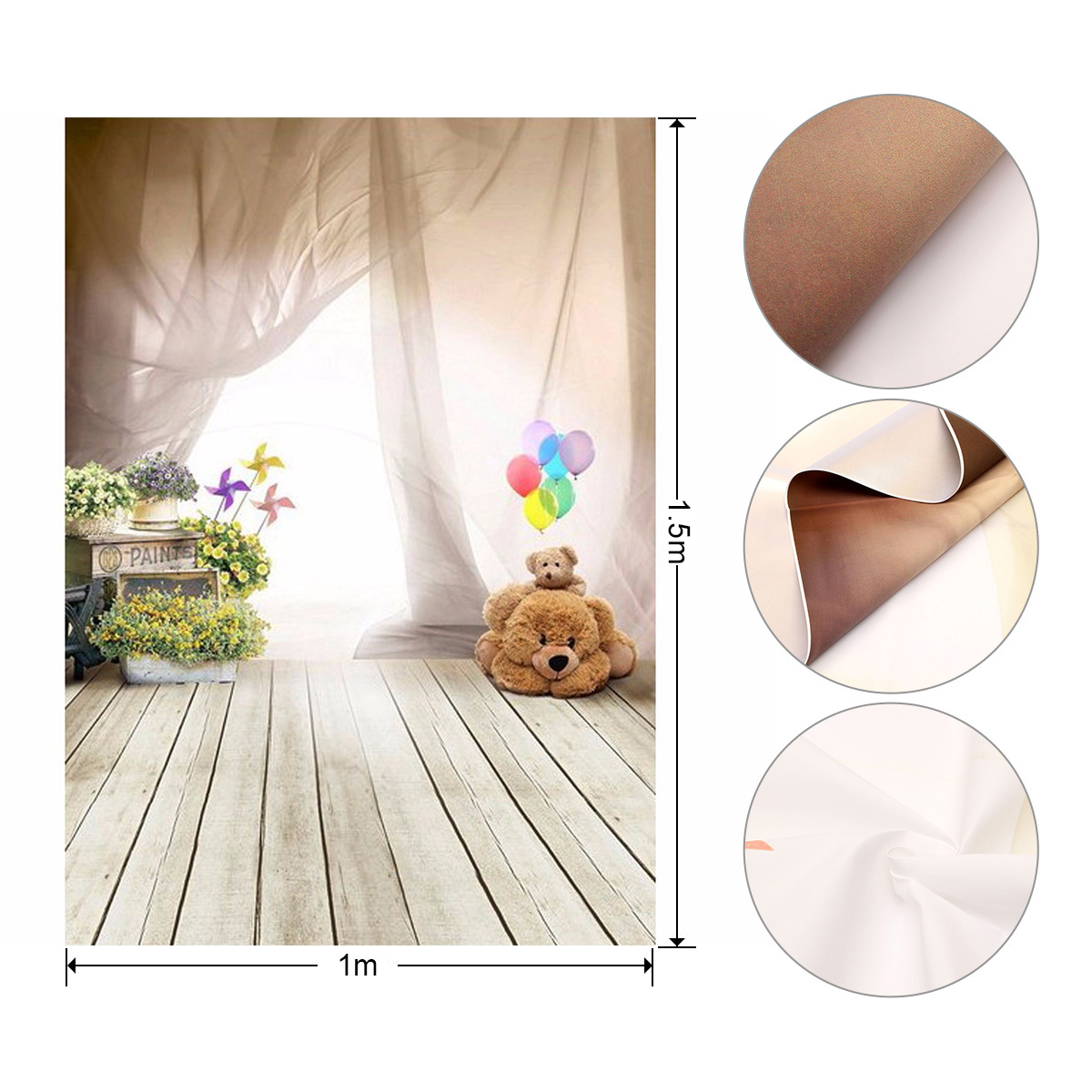 Clearance-Price3x5FT-Vinyl-Kids-Child-Photography-Backdrop-Ballon-Bear-Curtain-Photo-Background-1072113-4