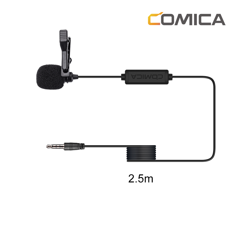 Comica-V01SP-25m-Lavalier-Lapel-Microphone-Clip-on-Omnidirectional-Condenser-Interview-Mic-for-iPhon-1809388-2