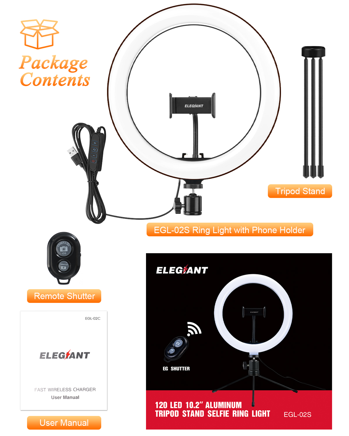 ELEGIANT-EGL-02C-102-Inch-LED-Ring-Light-Selfie-Dimmable-Ring-Lamp-with-Tripod-Stand-Cell-Phone-Hold-1763940-8