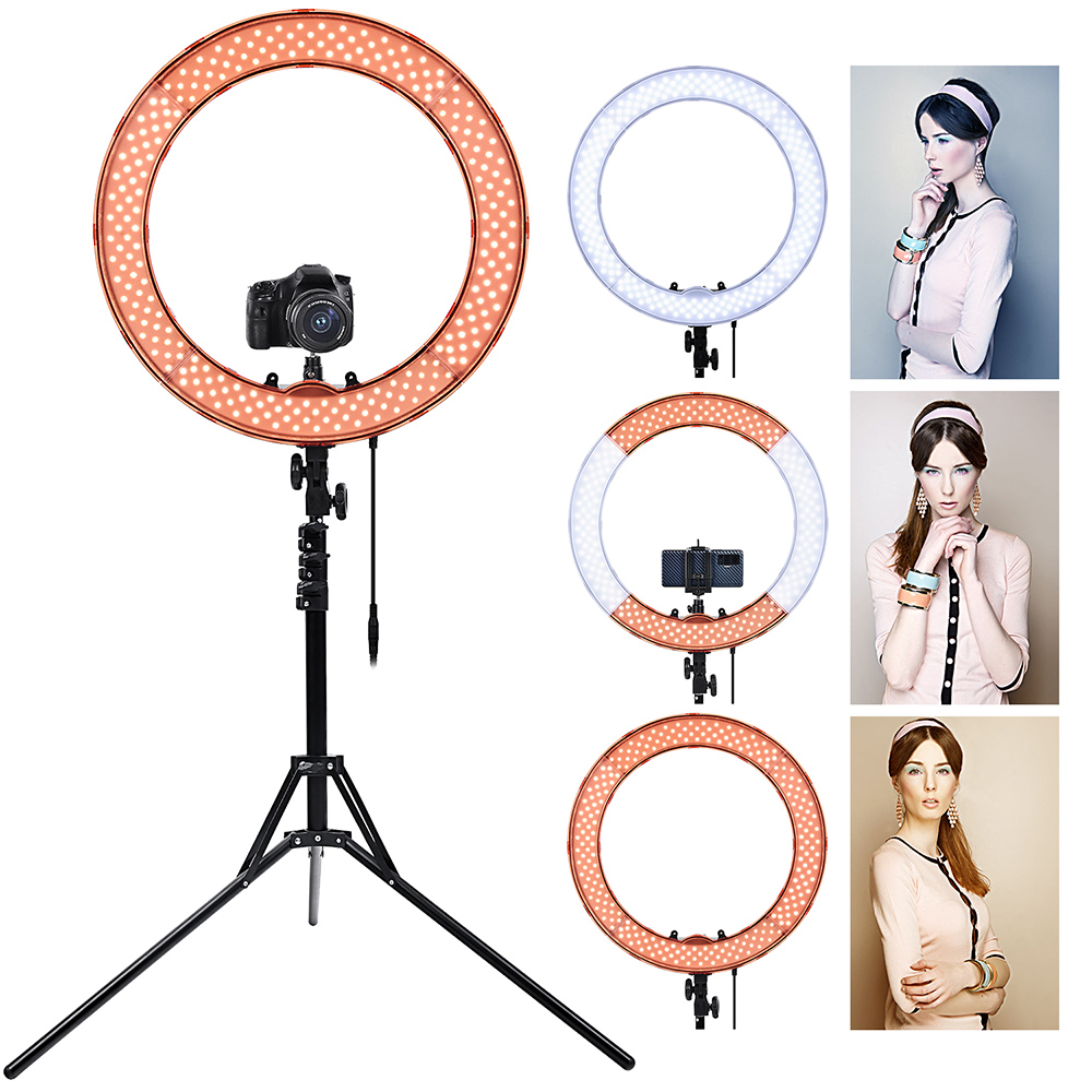 FOSOTO-RL-18-18-Inch-Ring-Light-55W-5500K-LED-Photography-Lamp-with-Lighting-Tripod-Stand-Phone-Clip-1941554-2