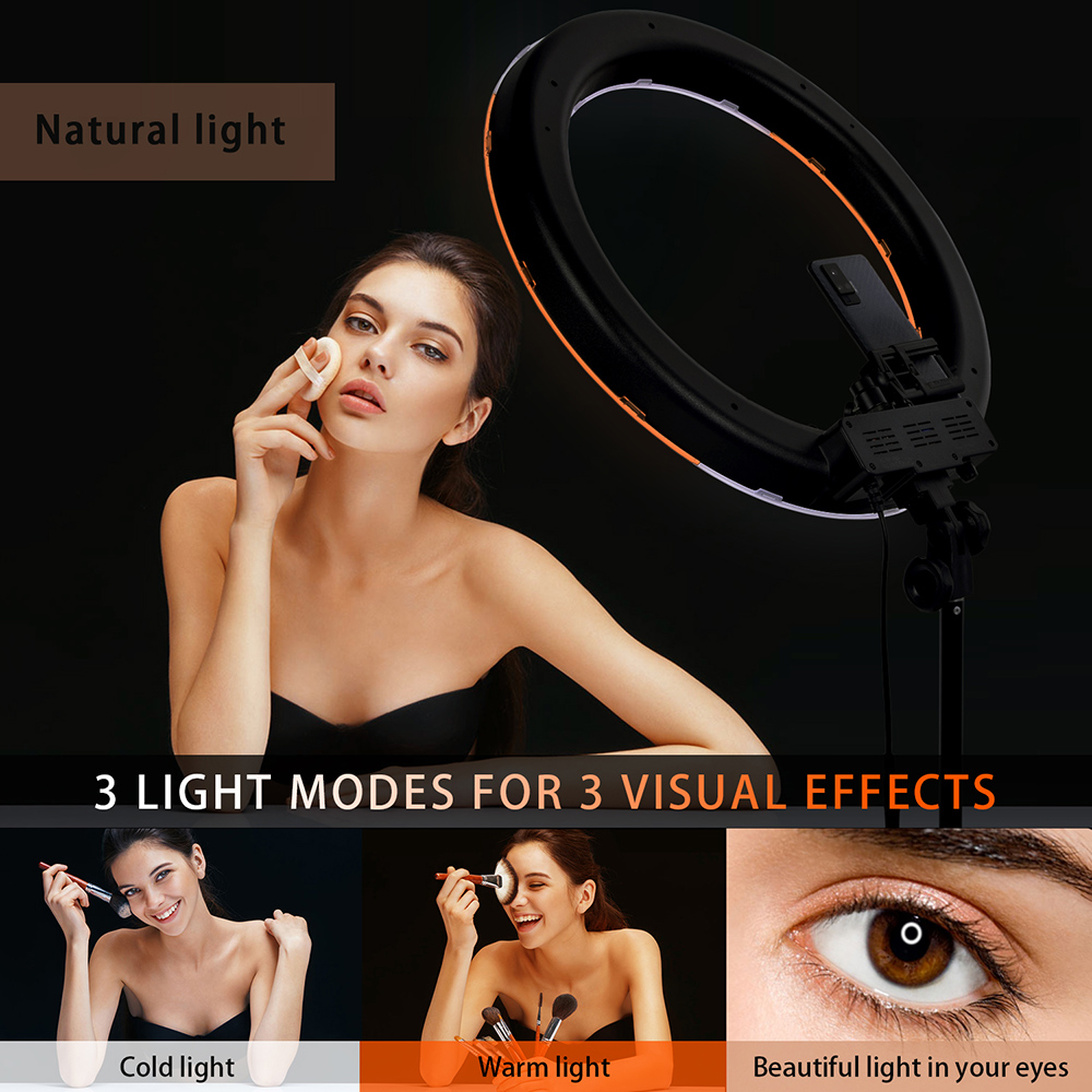 FOSOTO-RL-18-18-Inch-Ring-Light-55W-5500K-LED-Photography-Lamp-with-Lighting-Tripod-Stand-Phone-Clip-1941554-4