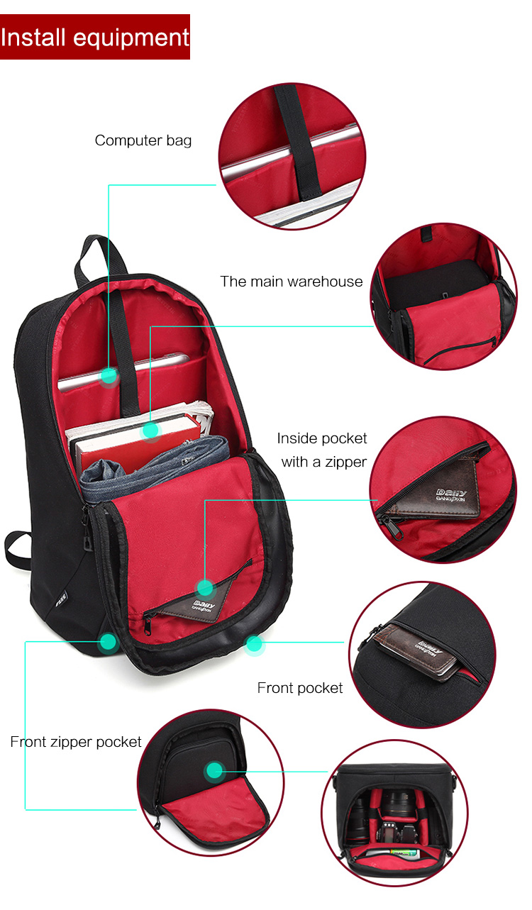 HUWANG-8017-Large-Capacity-2-in-1-DSLR-Camera-Bag-Shoulder-Padded-Waterproof-Backpack-1276176-3