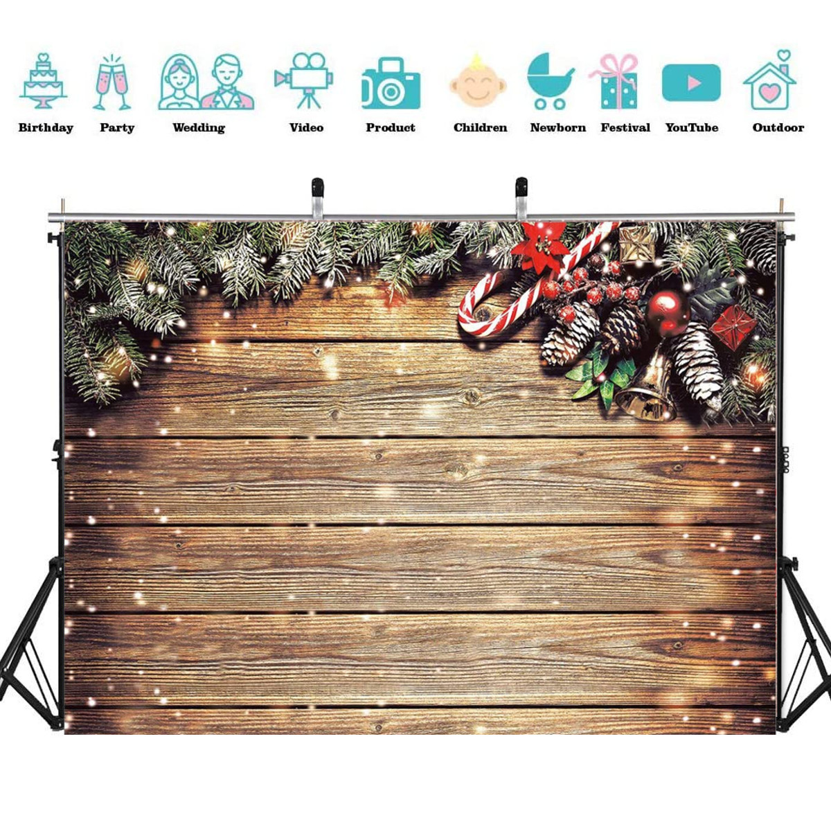 Horizontal-Vertical-Christmas-Photography-Backdrop-Snowflake-Glitter-Wood-Wall-Photo-Background-Stud-1764430-1