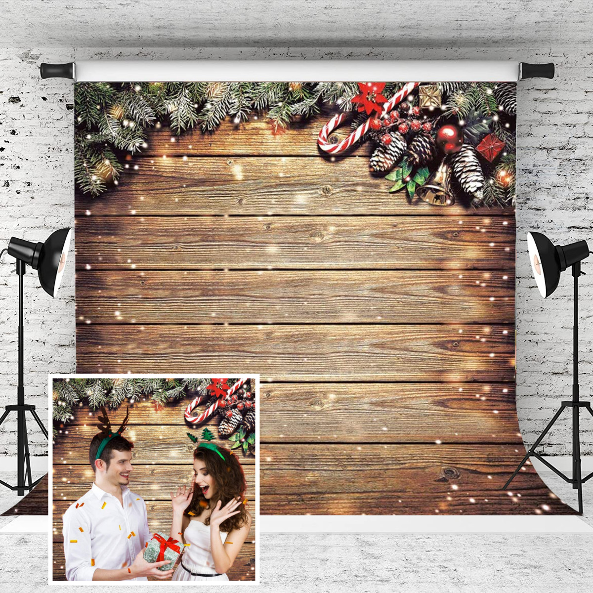 Horizontal-Vertical-Christmas-Photography-Backdrop-Snowflake-Glitter-Wood-Wall-Photo-Background-Stud-1764430-2
