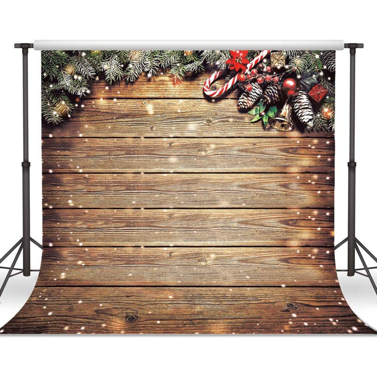 Horizontal-Vertical-Christmas-Photography-Backdrop-Snowflake-Glitter-Wood-Wall-Photo-Background-Stud-1764430-3