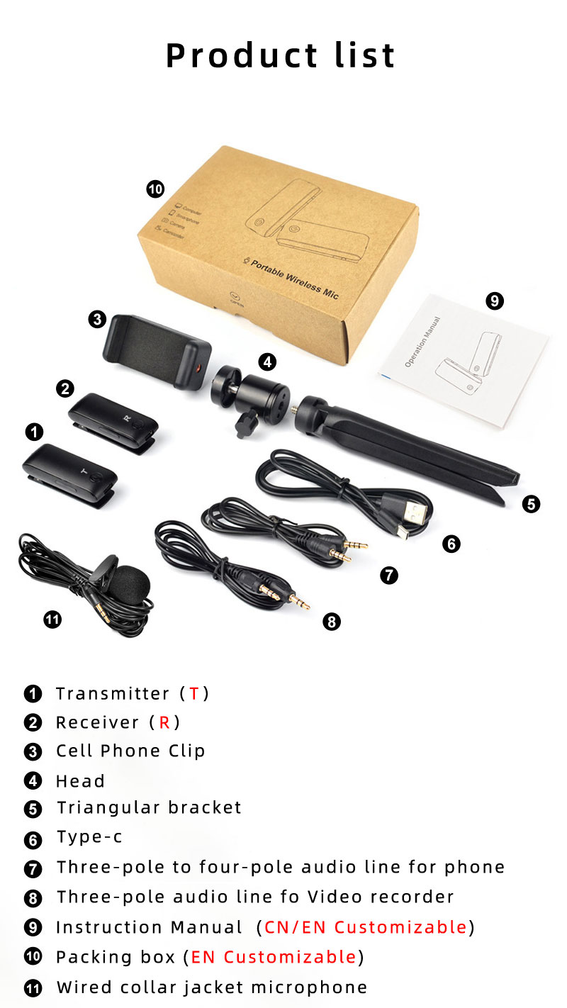 Kaopomic-1T1R-Wireless-Microphone-System-with-Mini-Tripod-for-DSLR-Camera-Camcorder-Mobile-Phone-PC--1860433-12