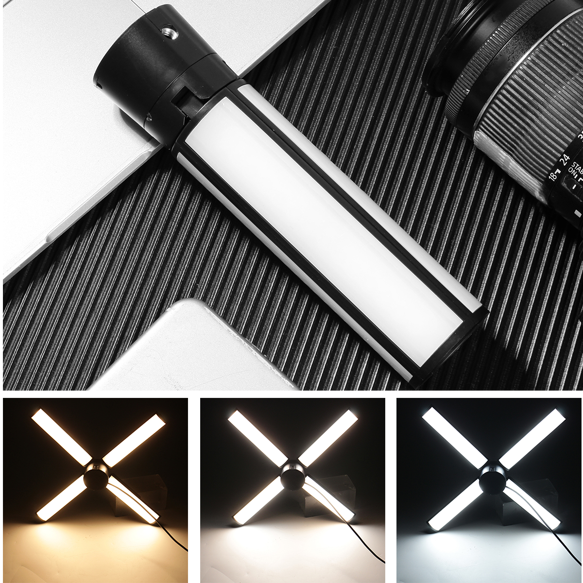 LED-Foldable-Fill-Light-Photography-Lighting-Selfie-Handheld-LED-Four-leaf-Lamp-with-3-Lighting-Mode-1944164-2