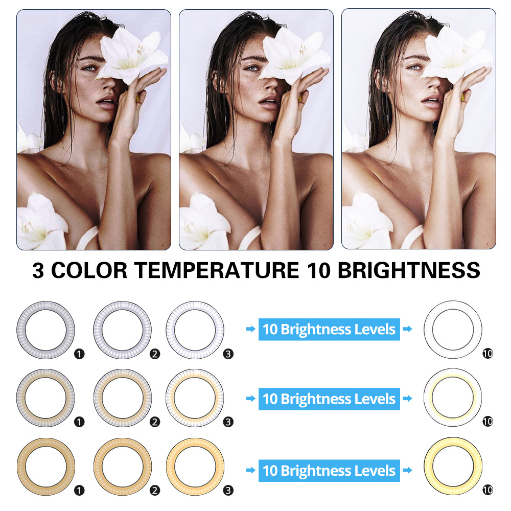 Mcoplus-LE-10-18W-3200K-5500K-10inch-Dimmable-LED-Selfie-Ring-Light-USB-Photography-Video-Fill-Light-1731833-2
