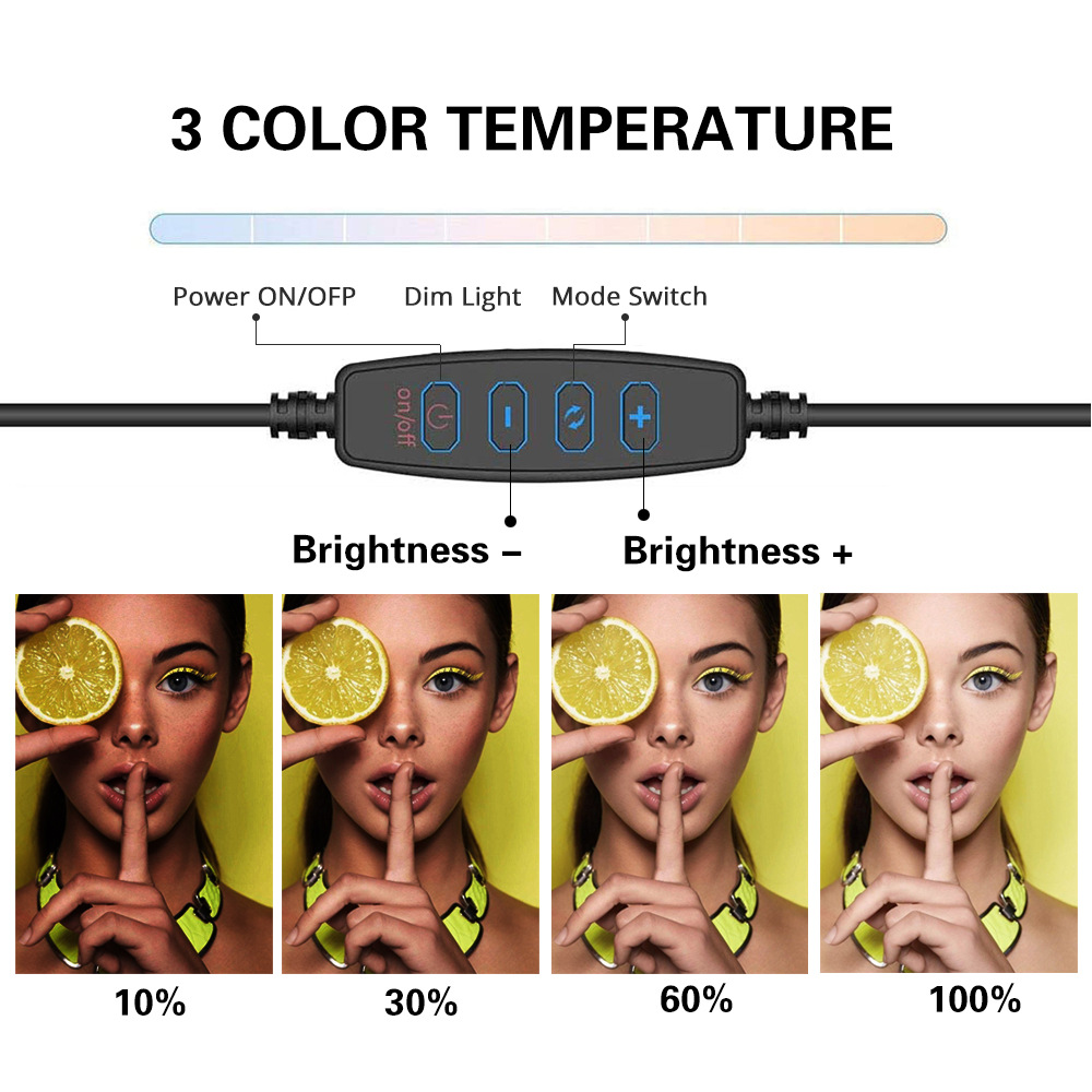 Mcoplus-LE-10-18W-3200K-5500K-10inch-Dimmable-LED-Selfie-Ring-Light-USB-Photography-Video-Fill-Light-1731833-3