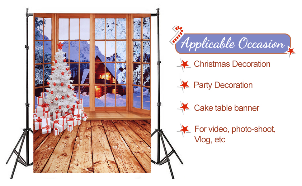 Mohoo-5x7ft-15x21m-Christmas-Backdrop-Photo-Window-Backdrop-with-Wooden-Floor-Christmas-Tree-Snow-Co-1958159-5