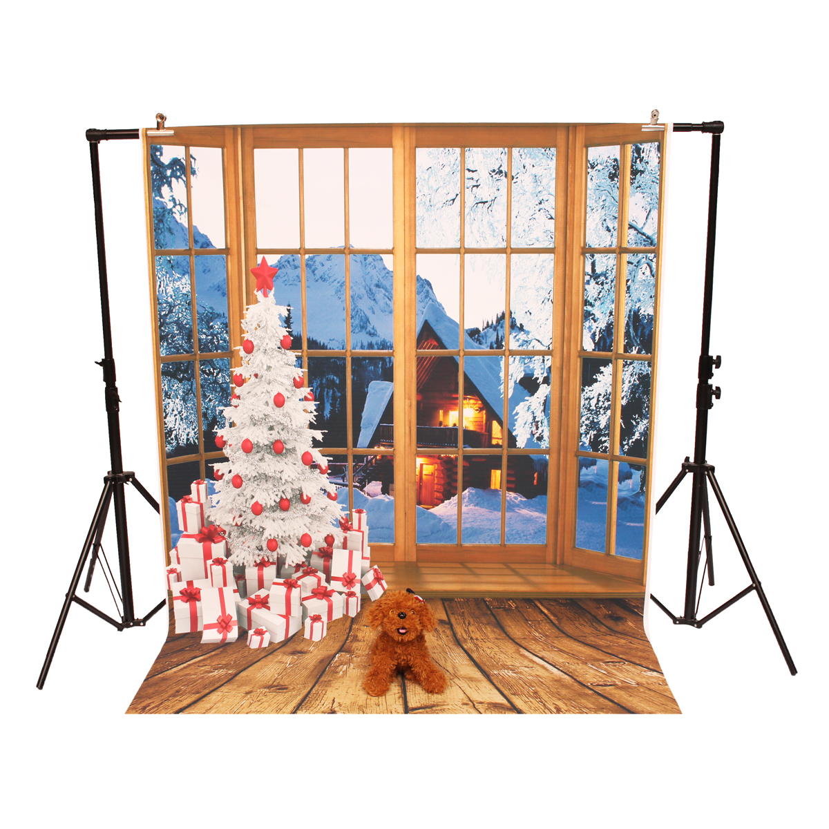 Mohoo-5x7ft-15x21m-Christmas-Backdrop-Photo-Window-Backdrop-with-Wooden-Floor-Christmas-Tree-Snow-Co-1958159-10