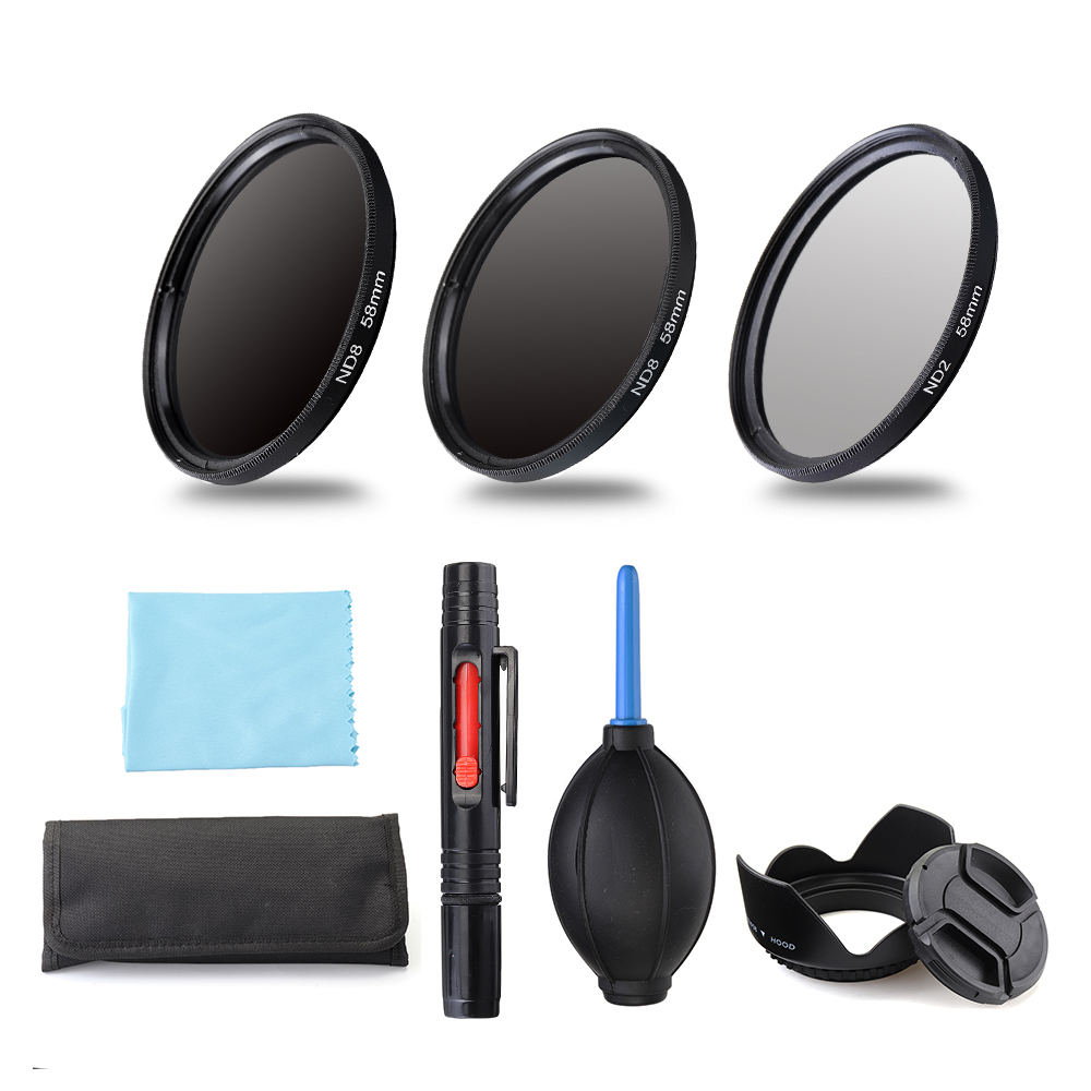 ND248-4952555862677277mm-Lens-Filter-Storage-Bag-Lens-Hood-Cap-Blower-Brush-Kit-Set-1617560-1