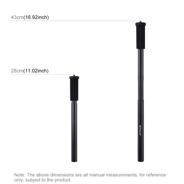 PULUZ-PU3540-Handheld-Adjustable-Aluminum-Alloy-Tripod-Mount-Monopod-Extension-Central-Shaft-Rod-1685798-1