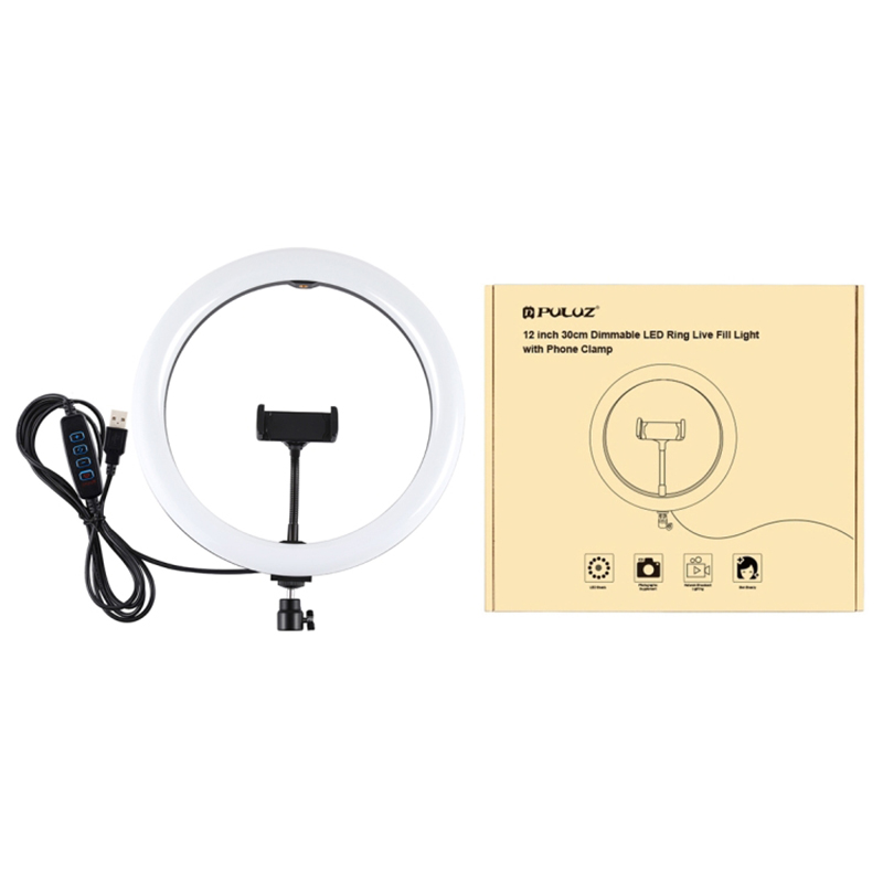 PULUZ-PU457B-118-inch-30cm-3200K-6500K-3-Modes-Dimmable-Dual-Color-Temperature-LED-Ring-Light-for-Vl-1683737-9