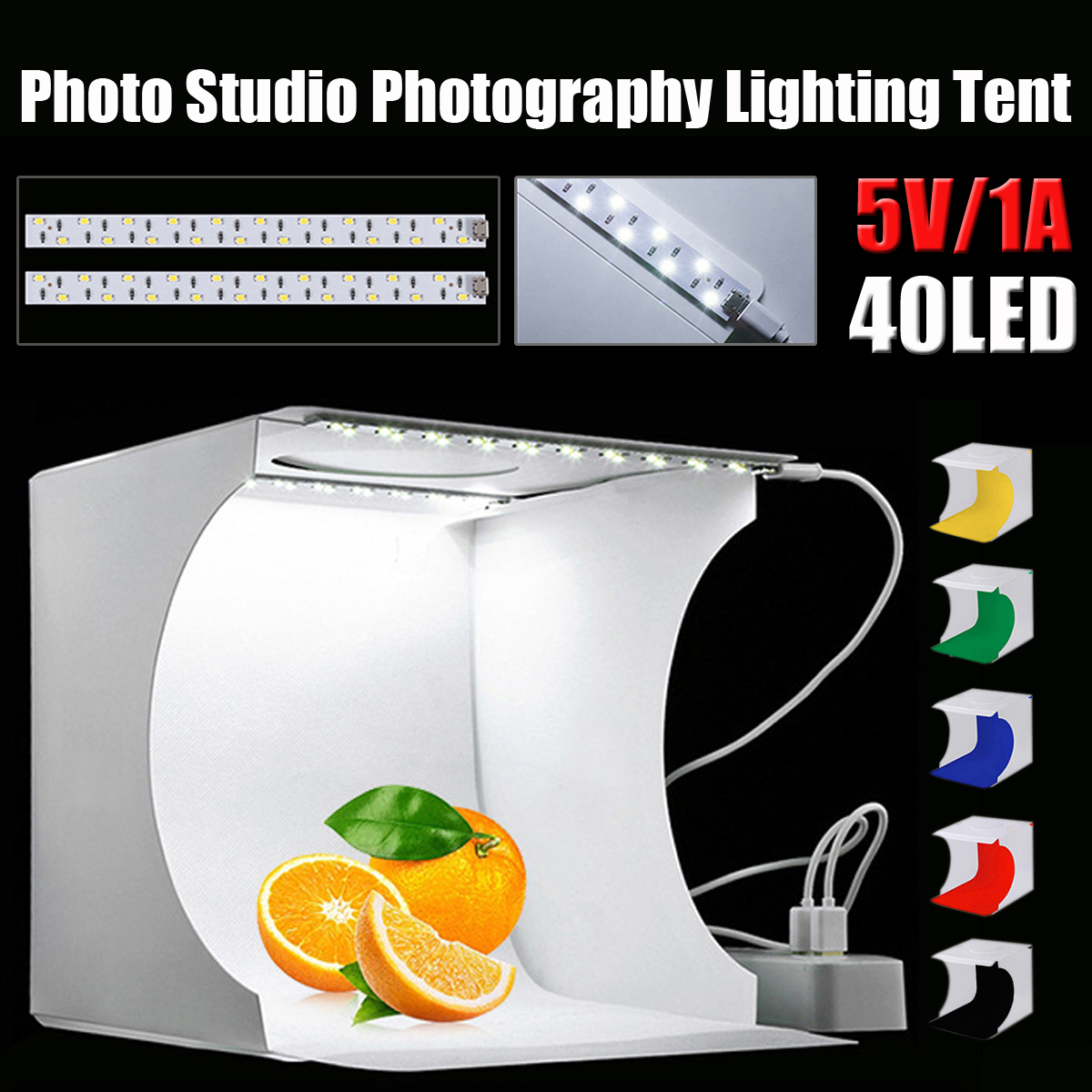 PULUZ-Photo-Studio-Photography-Lighting-Tent-Light-Room-Cube-Mini-Box--6pcs-Backdrops-1782461-1