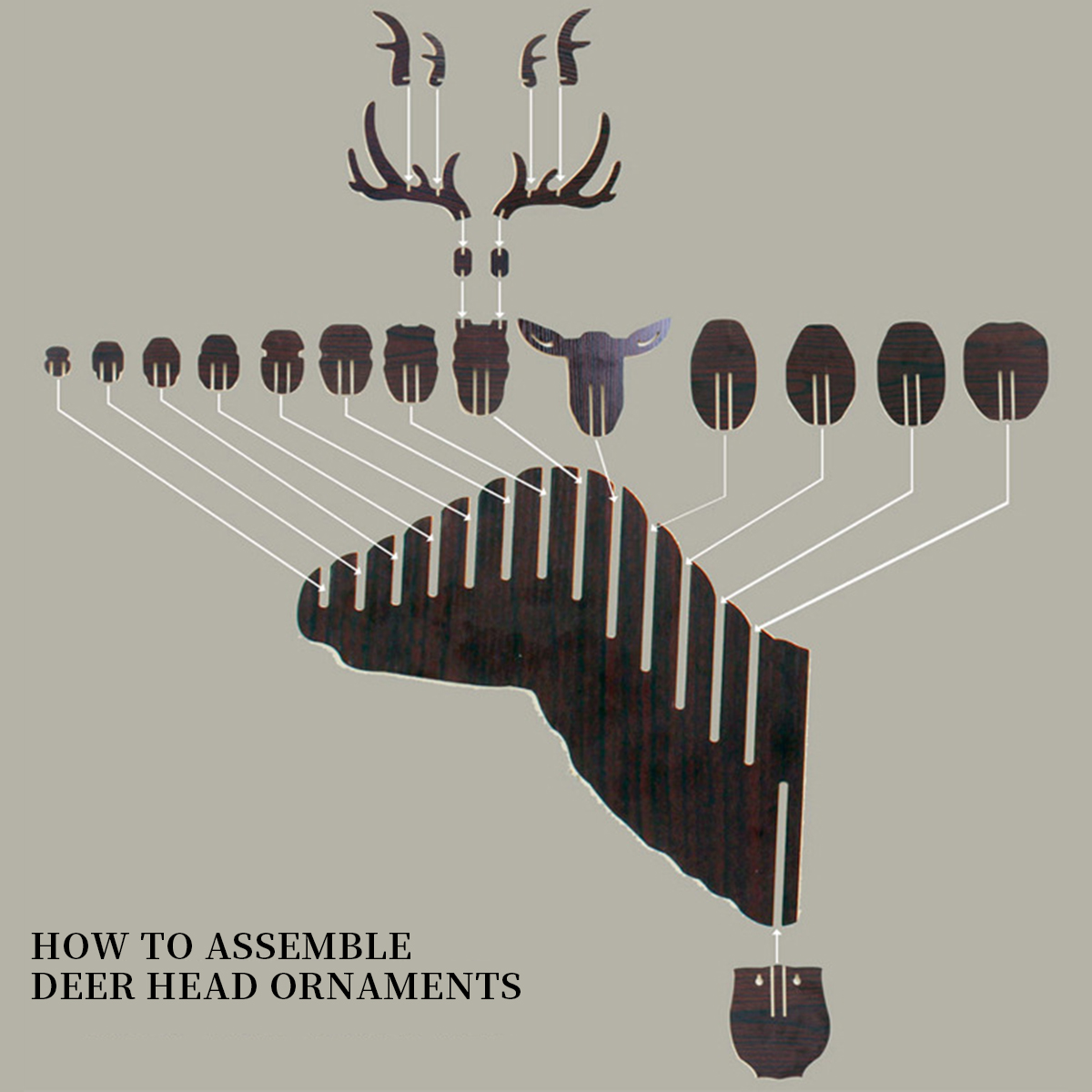 Photo-Picture-Frames-Wall-Mount-11-Piece-Set-Art-Home-Decoration-Letter-Deer-1821316-4