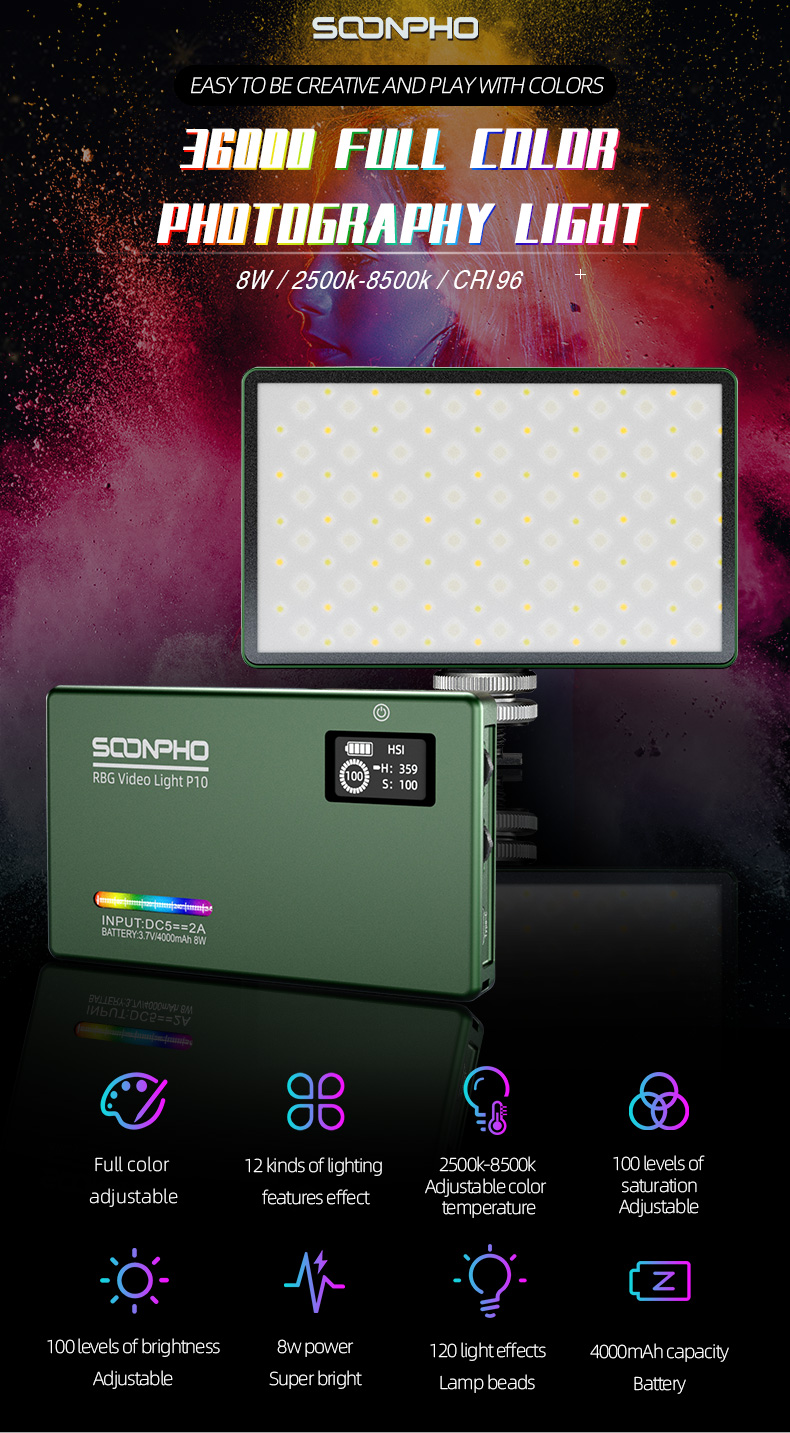 SOONPHO-P8-P10-8W-2500K-8500K-RGB-LED-Video-Light-CRI-97-Fill-Light-Photography-Lighting-for-Live-Br-1938271-1