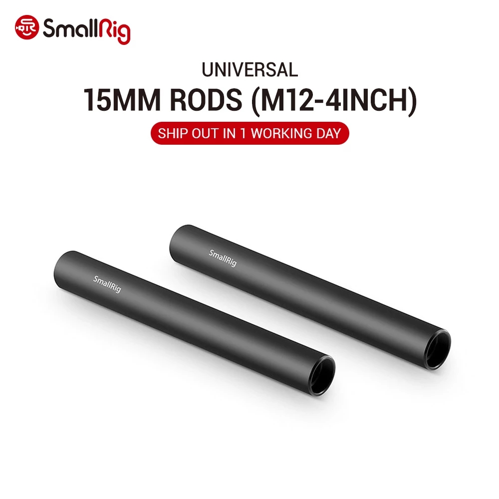 SmallRig-1049-Black-Aluminum-Alloy-15mm-Rod-Camera-Rail-Rod---4-Inch-Pair-Pack-for-Monitor-EVF-Mount-1770002-1