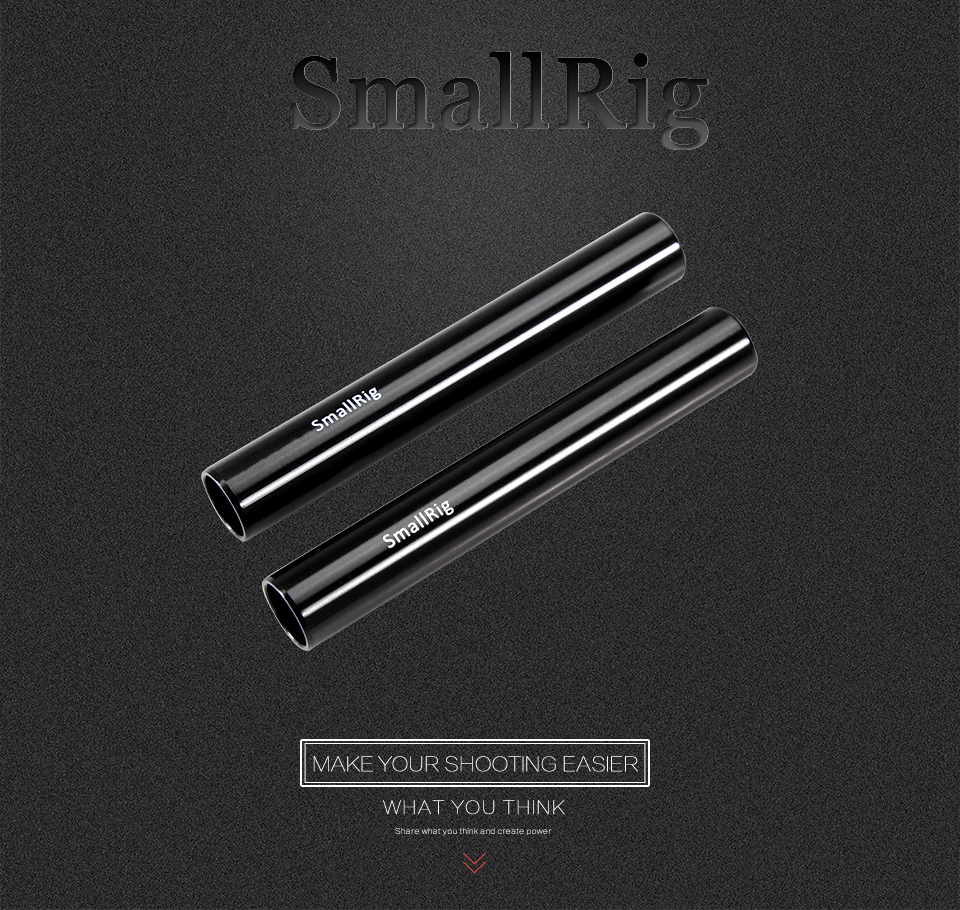 SmallRig-1049-Black-Aluminum-Alloy-15mm-Rod-Camera-Rail-Rod---4-Inch-Pair-Pack-for-Monitor-EVF-Mount-1770002-2