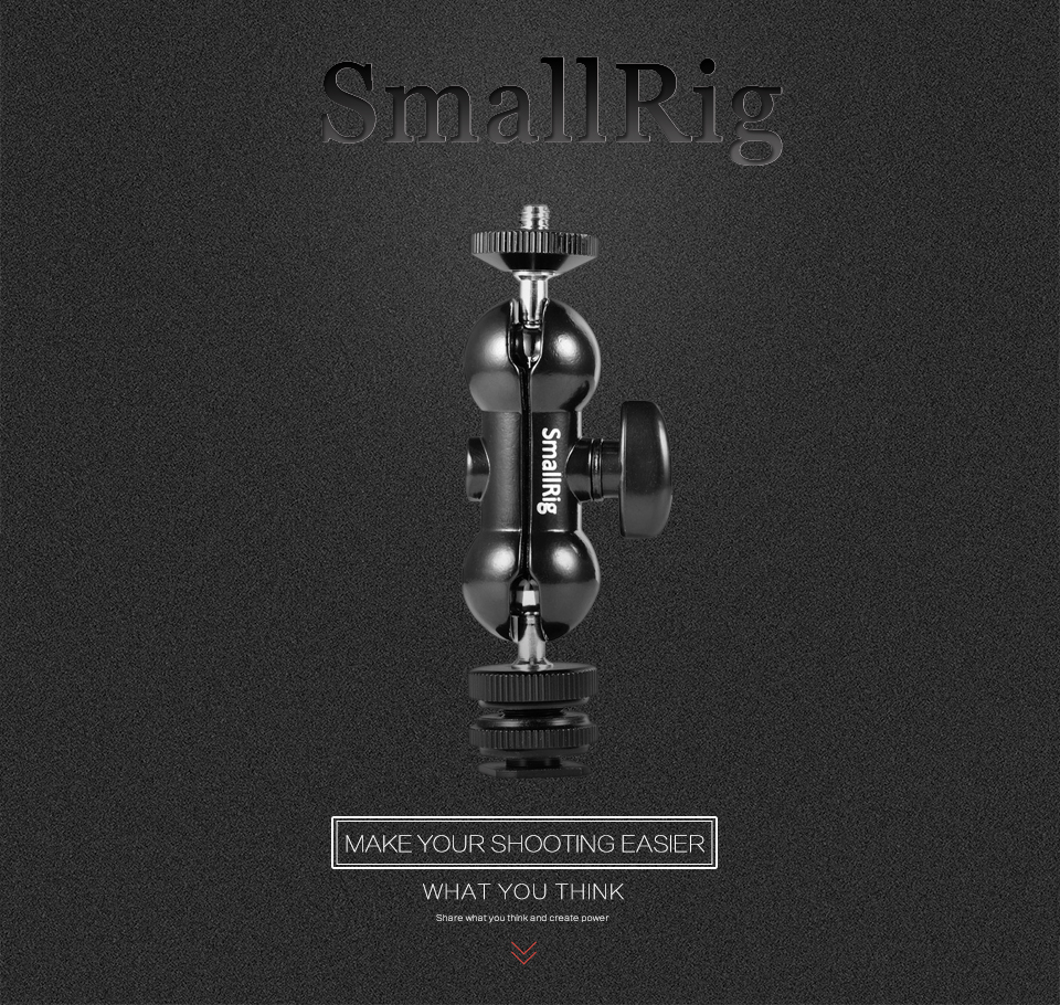SmallRig-1135-Magic-Arms-Cool-Ball-Head-V1-Multifunction-Double-Ball-Head-with-Shoe-Mount--14-inch-S-1741314-1