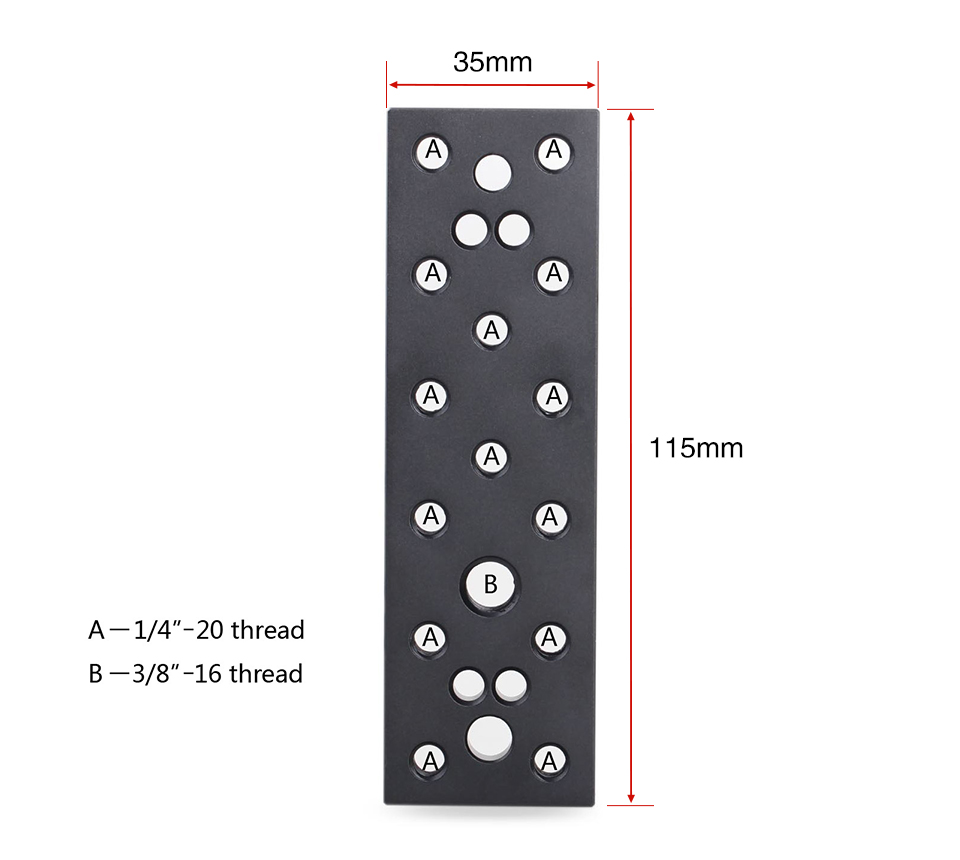 SmallRig-904-Multi-function-Mounting-Plate-Cheese-Plate-with-14-38-inch-Connections-for-Sony-F970-F5-1739882-3