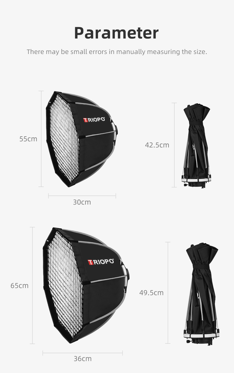 Triopo-55cm-65cm-90cm-Portable-Octagon-Umbrella-Softbox-Outdoor-Soft-Box-for-Canon-Godox-Flash-Light-1889769-6