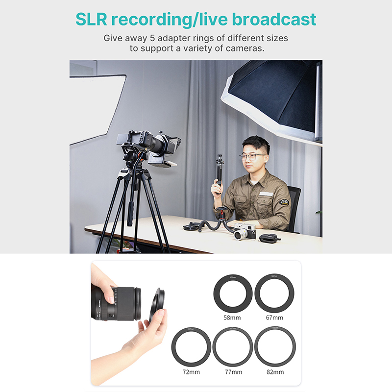 Ulanzi-PT-15-Smartphone-DSLR-Camera-Teleprompter-Prompter-Phone-Holder-with-Remote-Control-Lens-Adap-1900339-1