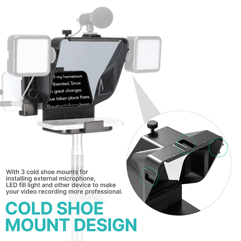 Ulanzi-PT-15-Smartphone-DSLR-Camera-Teleprompter-Prompter-Phone-Holder-with-Remote-Control-Lens-Adap-1900339-4