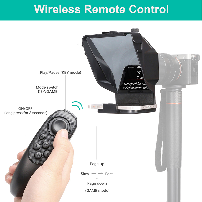 Ulanzi-PT-15-Smartphone-DSLR-Camera-Teleprompter-Prompter-Phone-Holder-with-Remote-Control-Lens-Adap-1900339-6