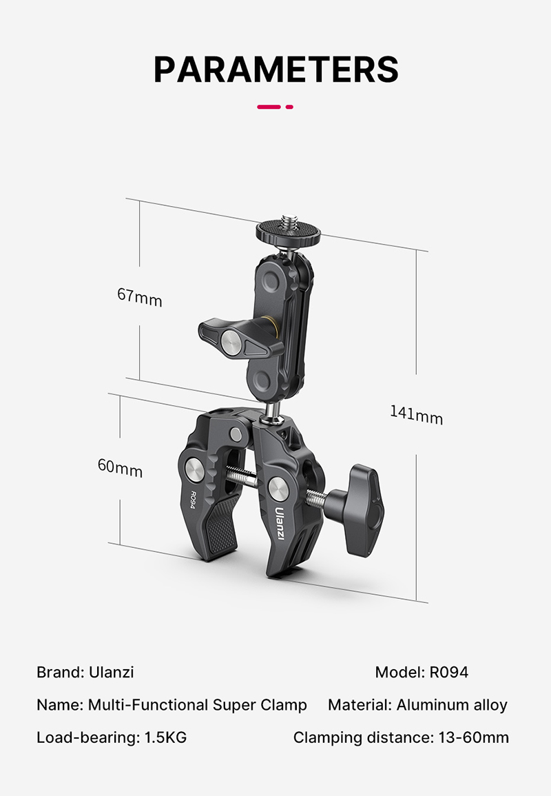 Ulanzi-R094-Multi-functional-Super-Clamp-Aluminum-Alloy-Magic-Arm-with-Claw-Clip-Universal-Monitor-B-1926304-6