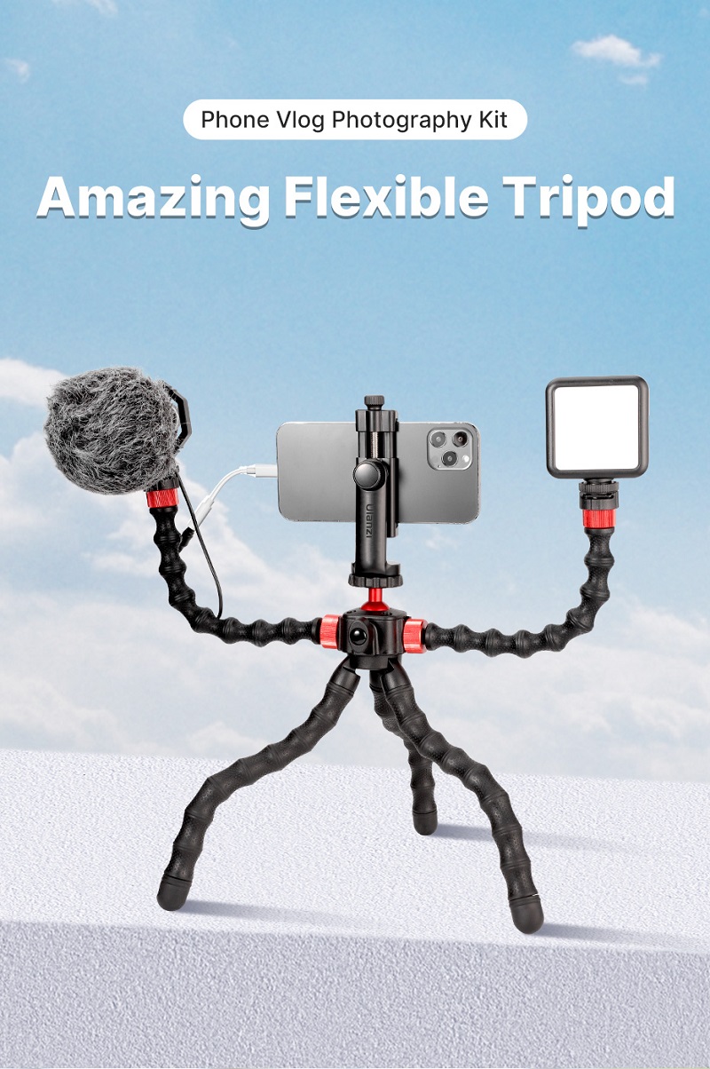 Ulanzi-Smartphone-Filmaking-Kit-Video-Vlog-Kit-with-Tripod-Micrpphone-VL49-Video-Light-Lamp-Flexible-1940727-1