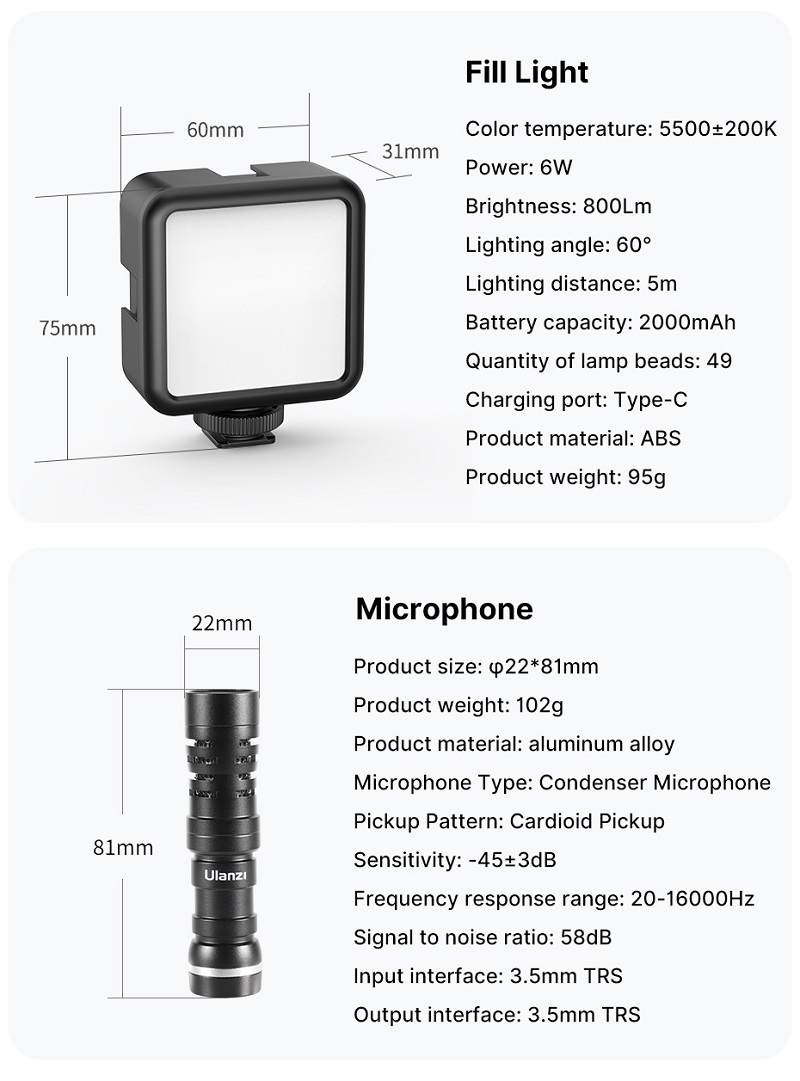 Ulanzi-Smartphone-Filmaking-Kit-Video-Vlog-Kit-with-Tripod-Micrpphone-VL49-Video-Light-Lamp-Flexible-1940727-13