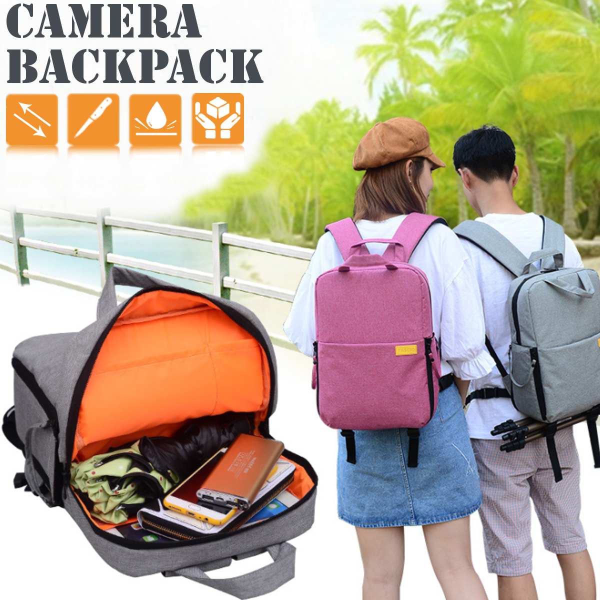 YACIO-Water-Resistant-Backpack-for-DSLR-Camera-Lens-Accessories-with-Insert-Bag-Rain-Cover-1420250-1