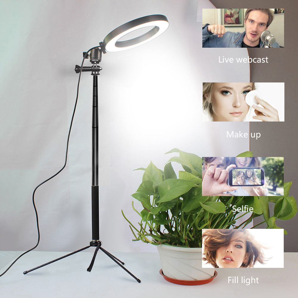 Yingnuost-5500K-Dimmable-Video-Light-16cm-LED-Ring-Lamp-with-Wrench-Selfie-Stick-tripod-for-Youtube--1590121-4