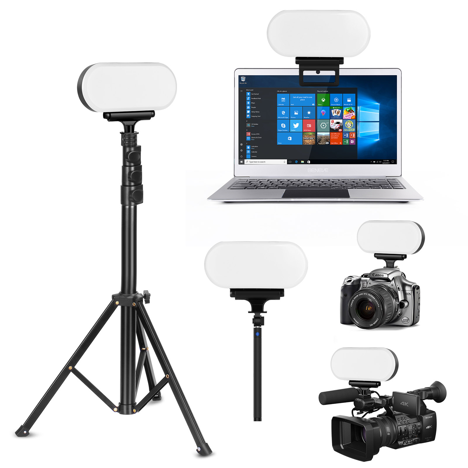 Z2-Video-Light-2600K-6000k-Fill-Lamp-with-Three-Stands-for-Camera-Sport-Cameras-PC-Laptop-Phone-Trip-1868163-2