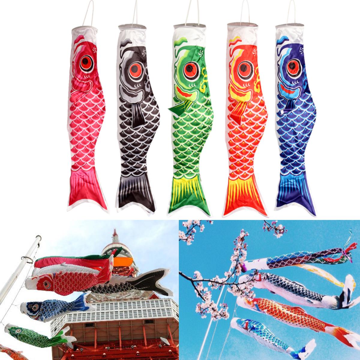 100cm-Koi-Nobori-Carp-Wind-Sock-Koinobori-Fish-Kite-Flag-Hanging-Decor-1104287-1