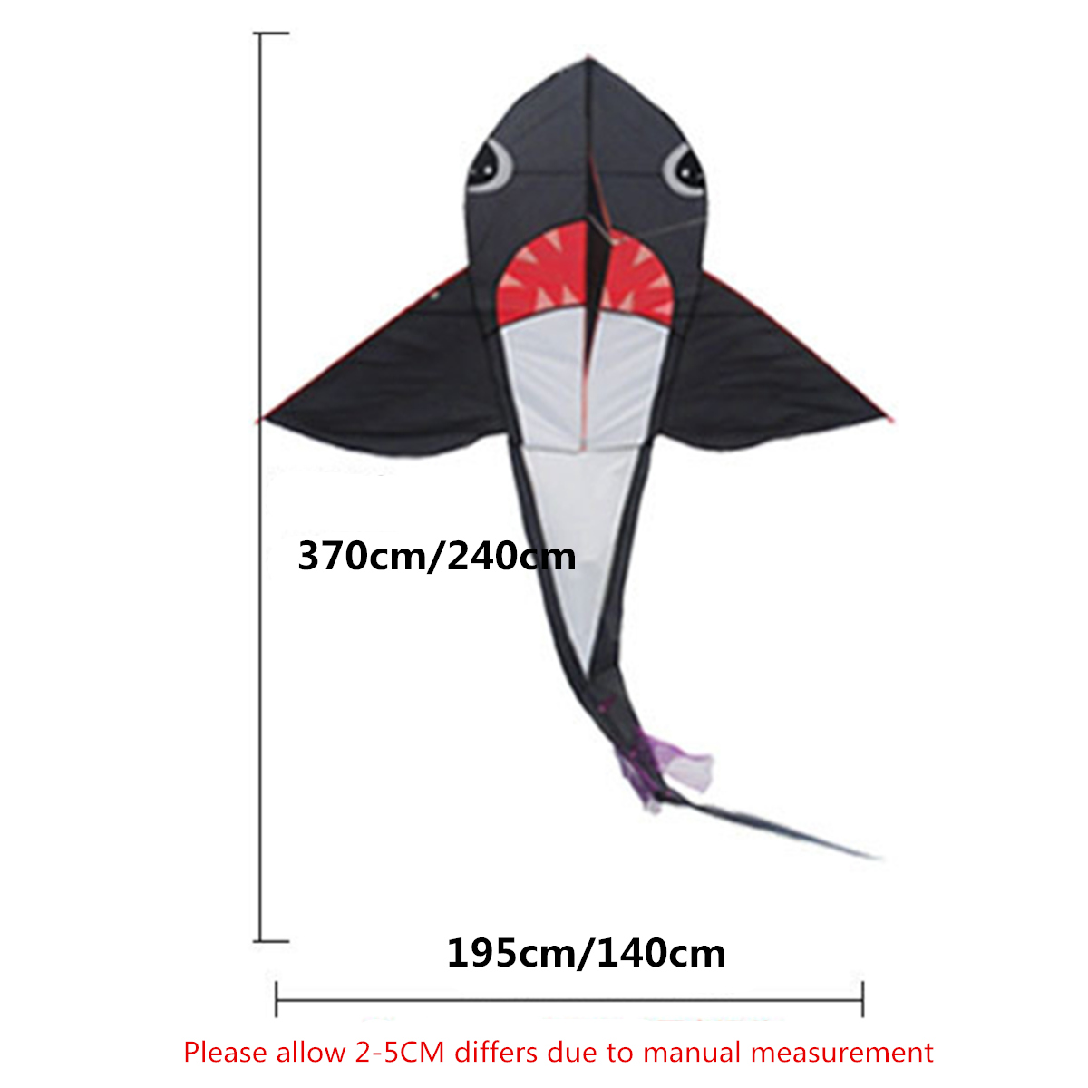 5577-Inches-Big-Size-Shark-Kite-Kid-Outdoor-Play-Toys-Without-Line-Winder-1436719-11