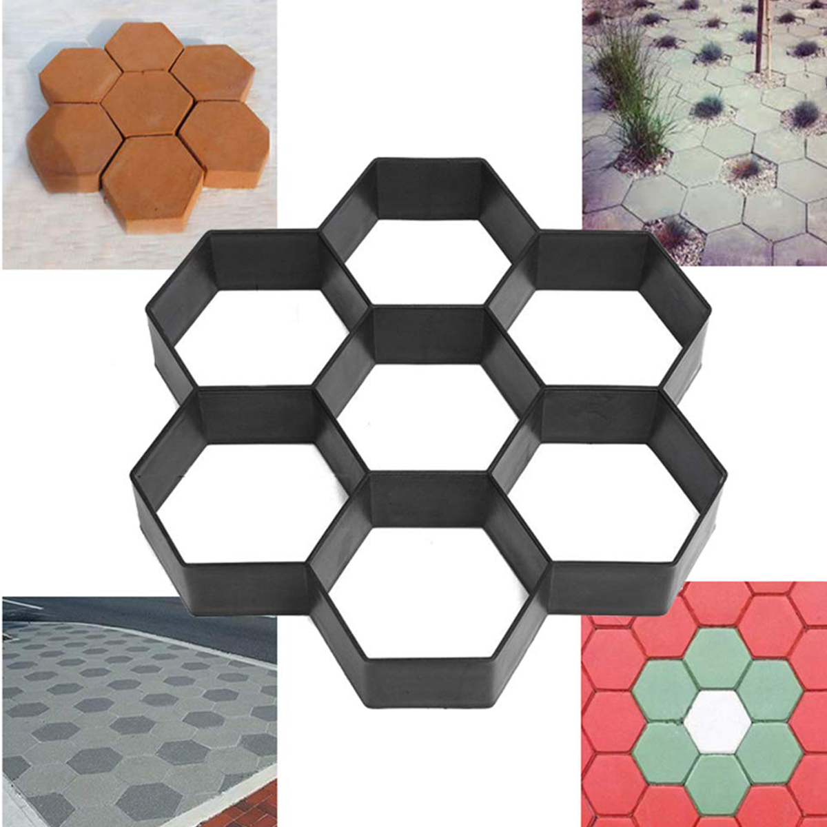 Honeycomb-Hexagon-Walk-Maker-Stepping-Stone-Reusable-Paver-Molds-Brick-Mould-Cement-Brick-Mold-DIY-G-1521991-5